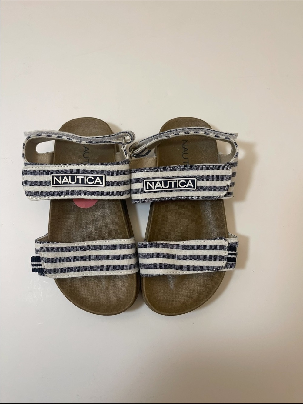 Nautica Kids Navy Stripe Adjustable Sandals size 10 new